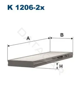 Фильтр салонный FILTRON K1206-2x