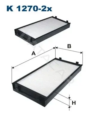 Фильтр салонный FILTRON K1270-2x