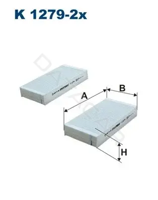 Фильтр салонный FILTRON K1279-2x