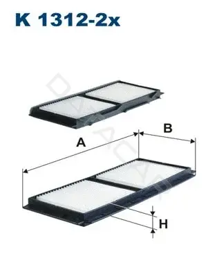 Фильтр салонный FILTRON K1312-2x