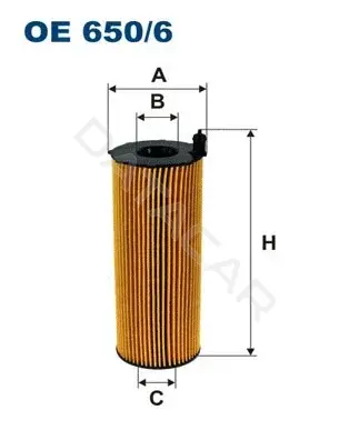 Масляный фильтр FILTRON OE650/6