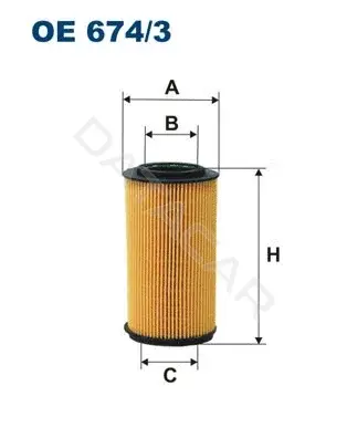 Масляный фильтр FILTRON OE674/3