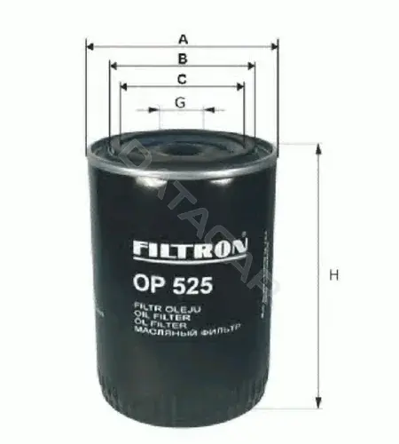 Масляный фильтр FILTRON OP525/2