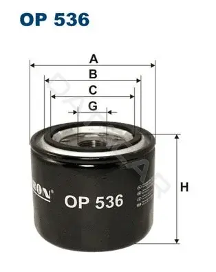 Масляный фильтр FILTRON OP536