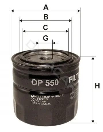 Масляный фильтр FILTRON OP550