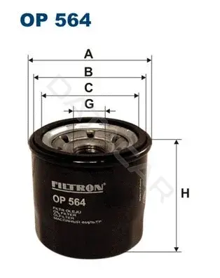 Масляный фильтр FILTRON OP564