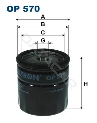 Масляный фильтр FILTRON OP570