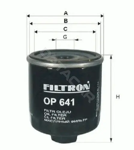 Масляный фильтр FILTRON OP574