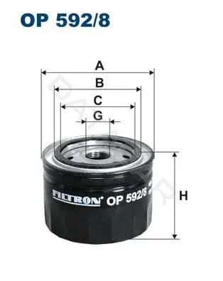 Масляный фильтр FILTRON OP592/8