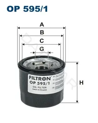 Масляный фильтр FILTRON OP595/1