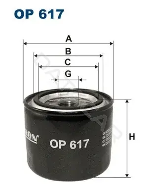 Масляный фильтр FILTRON OP617