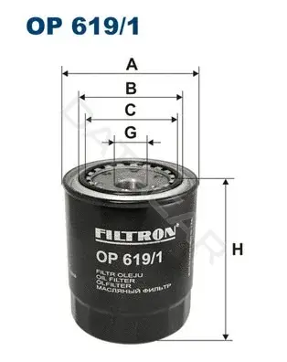 Масляный фильтр FILTRON OP619/1
