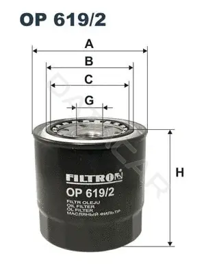 Масляный фильтр FILTRON OP619/2