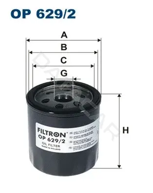 Масляный фильтр FILTRON OP629/2