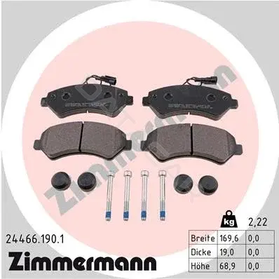 Тормозные колодки ZIMMERMANN 24466.190.1