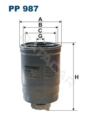Топливный фильтр FILTRON PP987