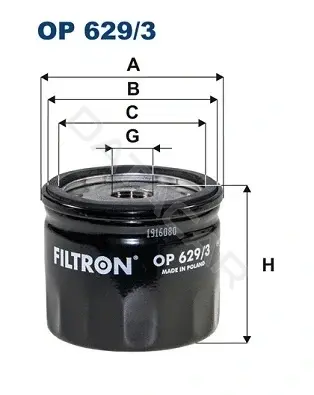 Масляный фильтр FILTRON OP629/3