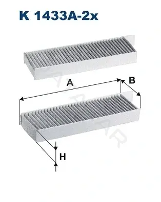 Фильтр салонный FILTRON K1433A-2x