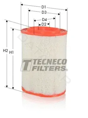 Воздушный фильтр TECNECO FILTERS AR18161OV