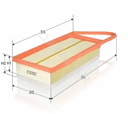 Воздушный фильтр TECNECO FILTERS AR2075PMS