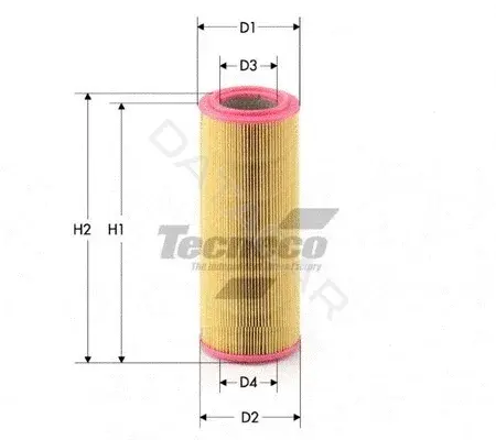 Воздушный фильтр TECNECO FILTERS AR2134