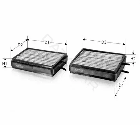 Фильтр салонный TECNECO FILTERS CK9825C-2