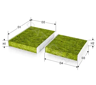 Фильтр салонный TECNECO FILTERS CKA10205-2