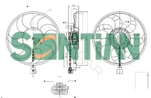 Вентилятор радиатора SONTIAN ZD168446