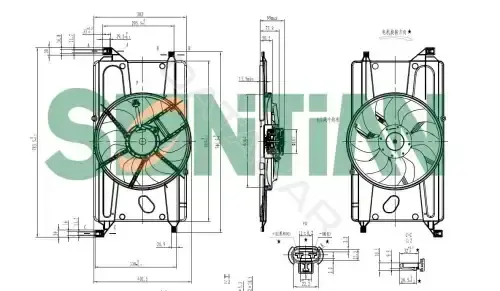 Вентилятор радиатора SONTIAN ZD168525