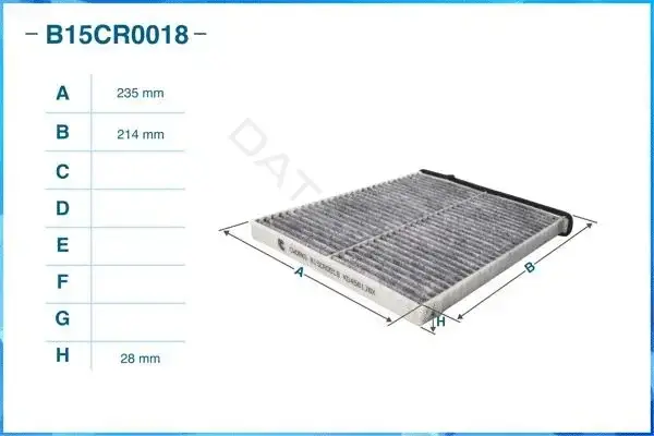 Фильтр салонный CWORKS B15CR0018