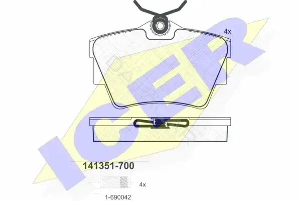 Тормозные колодки ICER 141351-700