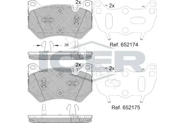 Тормозные колодки ICER 182385