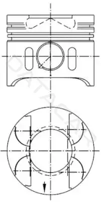 Поршень двигателя KOLBENSCHMIDT 41014620