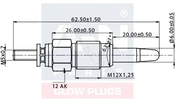 Свечи накала A-N PARTS A-N059173