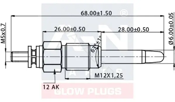 Свечи накала A-N PARTS A-N067984