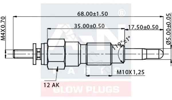 Свечи накала A-N PARTS A-N068920