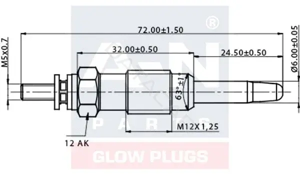 Свечи накала A-N PARTS A-N074106
