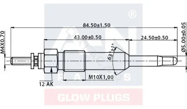 Свечи накала A-N PARTS A-N084238