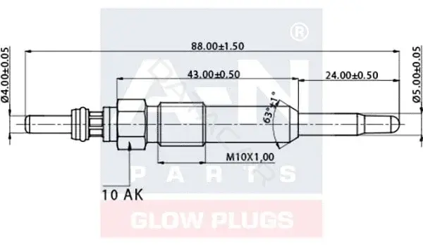 Свечи накала A-N PARTS A-N088373