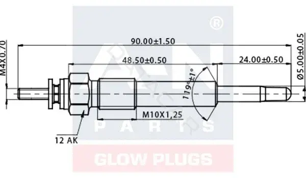 Свечи накала A-N PARTS A-N090207