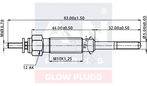 Свечи накала A-N PARTS A-N095101