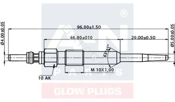 Свечи накала A-N PARTS A-N097001
