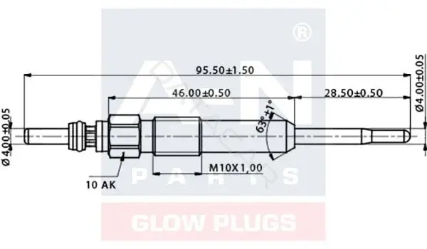 Свечи накала A-N PARTS A-N098104