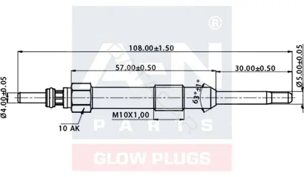 Свечи накала A-N PARTS A-N108639