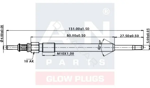 Свечи накала A-N PARTS A-N129379