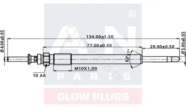 Свечи накала A-N PARTS A-N132300