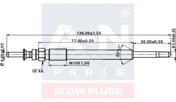 Свечи накала A-N PARTS A-N135417