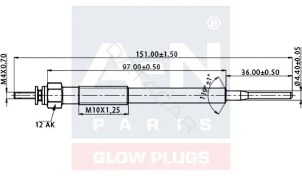 Свечи накала A-N PARTS A-N137577