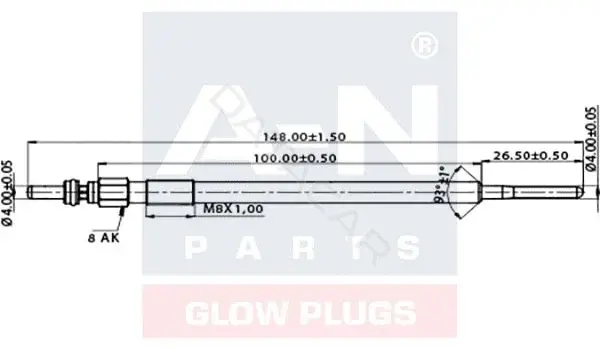 Свечи накала A-N PARTS A-N148011