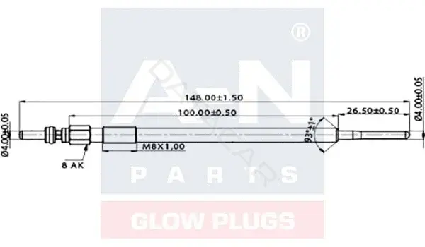 Свечи накала A-N PARTS A-N148303